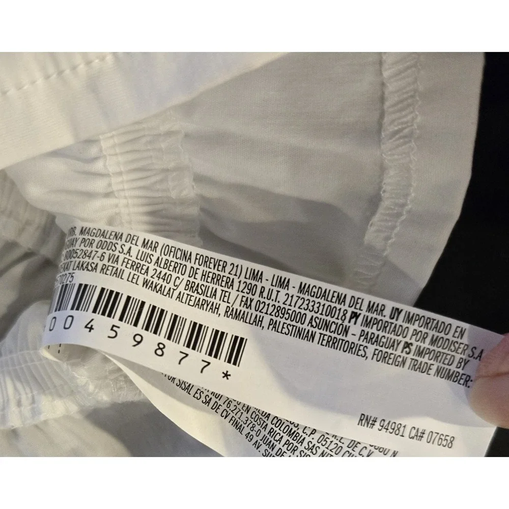NWOT Forever 21 Off One Shoulder‎ White Bandeau Halter Top No Size Tag Fits LG